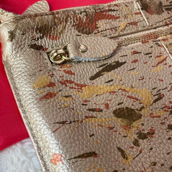 Anca Barbu original hand painted purse, clutch Crossbody. NWOTNever used. A FIND - Picture 5 of 11